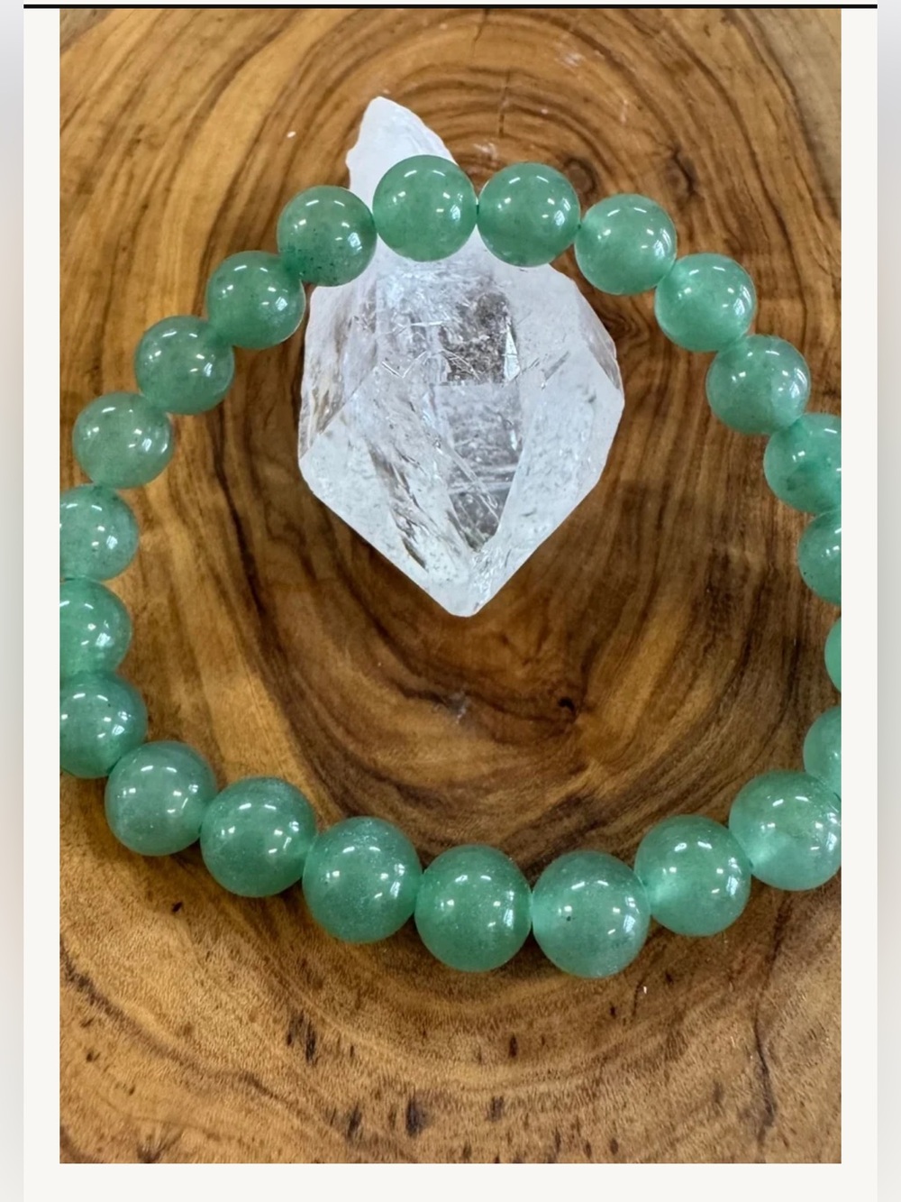 #2943* Green Aventurine Beaded Gemstone Stretch Bracelet